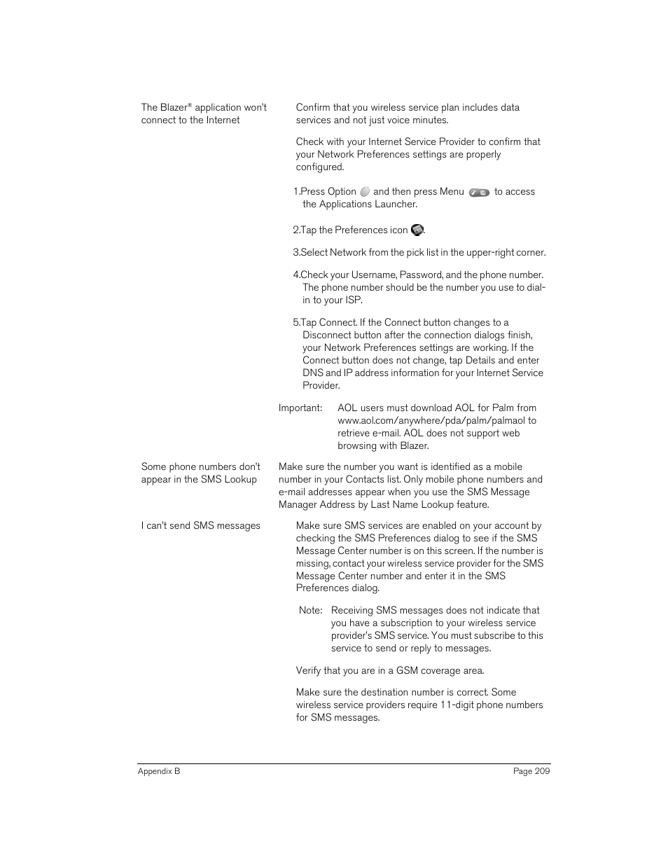 Handspring Treo 270 User Manual | Page 209 / 235