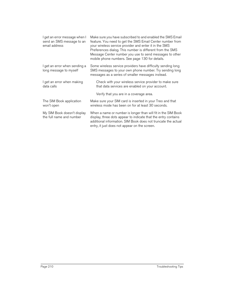 Handspring Treo 270 User Manual | Page 210 / 235