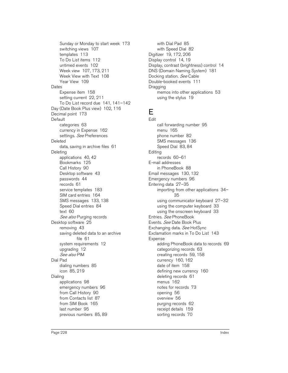Handspring Treo 270 User Manual | Page 228 / 235