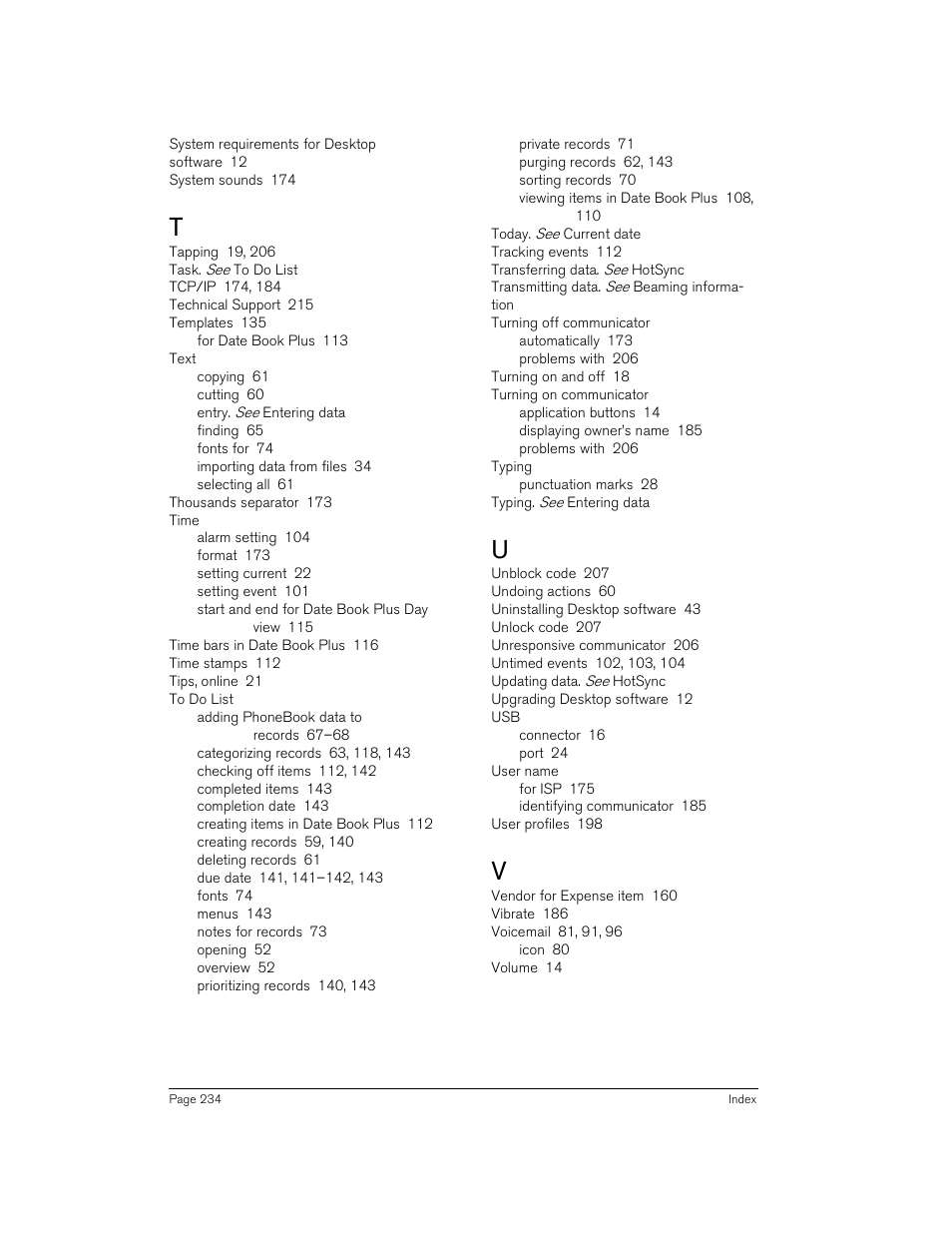 Handspring Treo 270 User Manual | Page 234 / 235