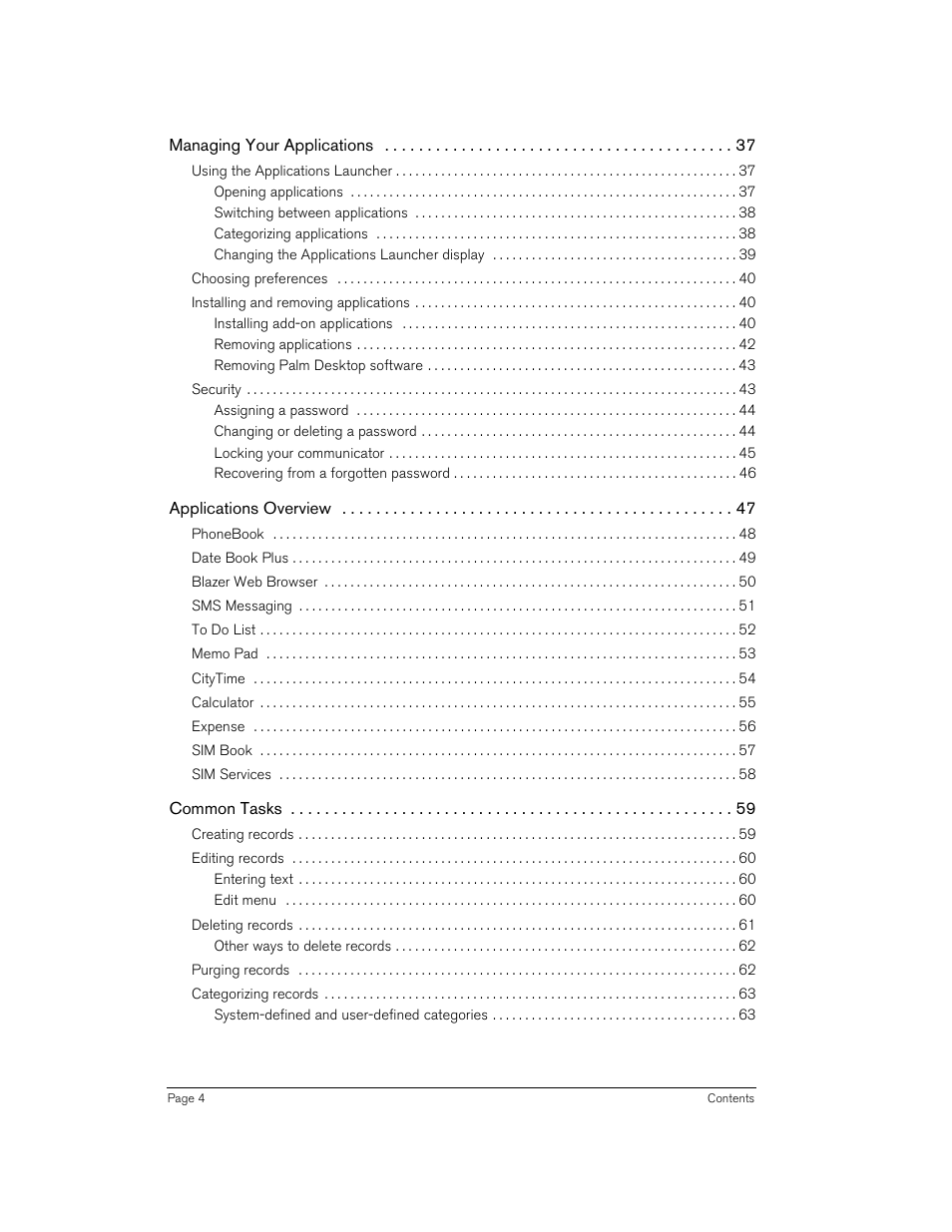 Handspring Treo 270 User Manual | Page 4 / 235