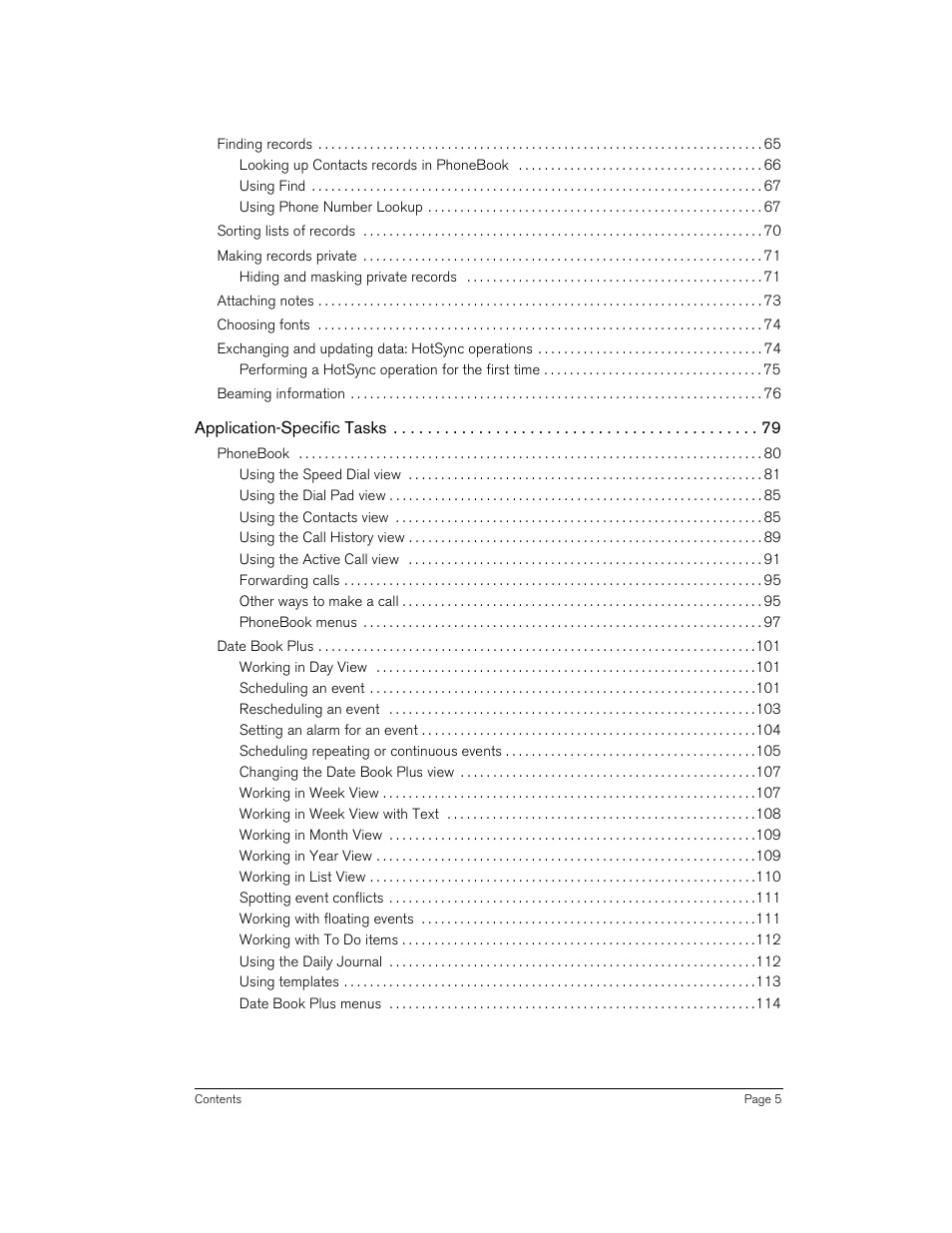 Handspring Treo 270 User Manual | Page 5 / 235