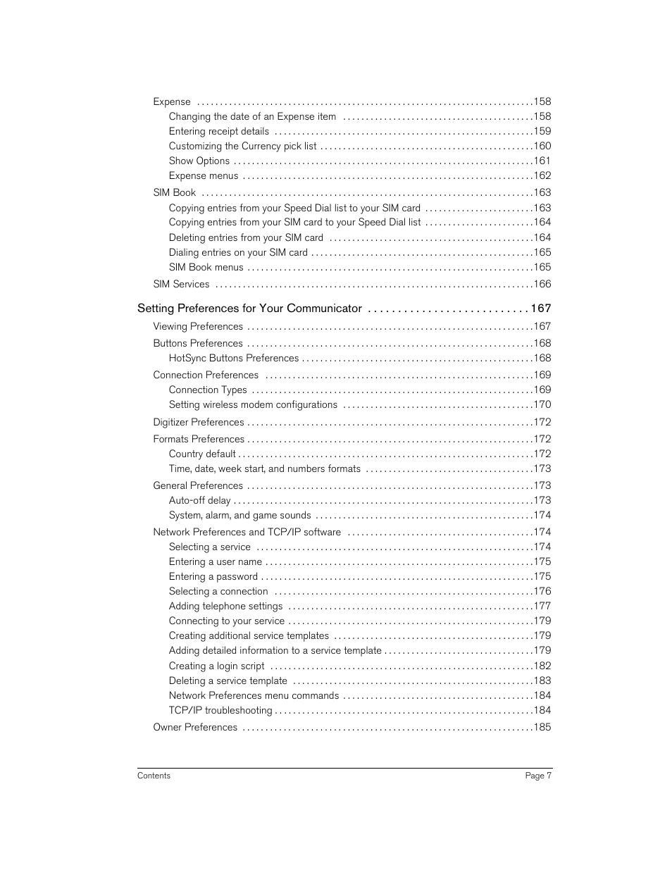 Handspring Treo 270 User Manual | Page 7 / 235