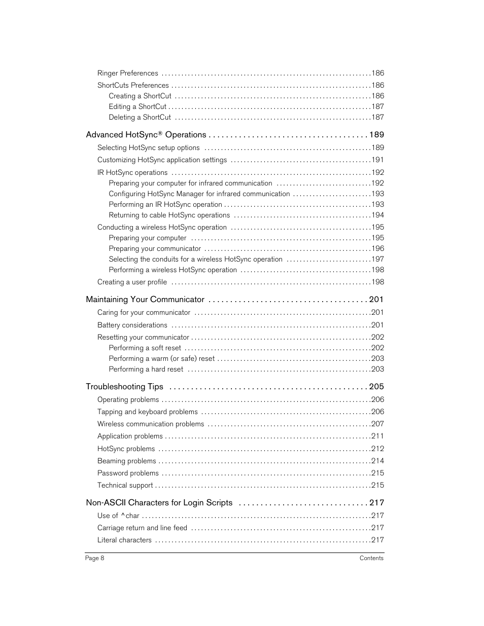 Handspring Treo 270 User Manual | Page 8 / 235