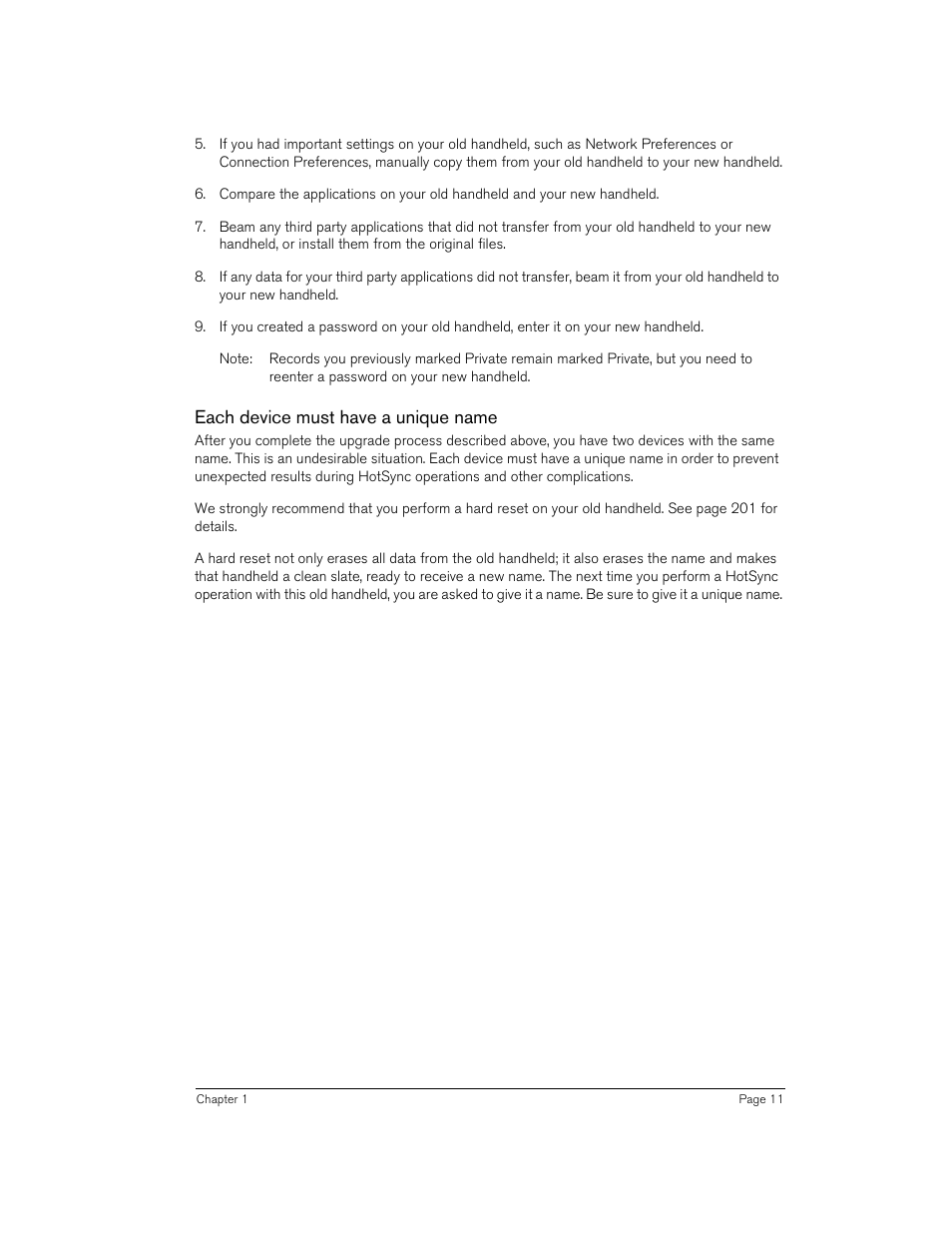 Each device must have a unique name | Handspring 90 User Manual | Page 11 / 232