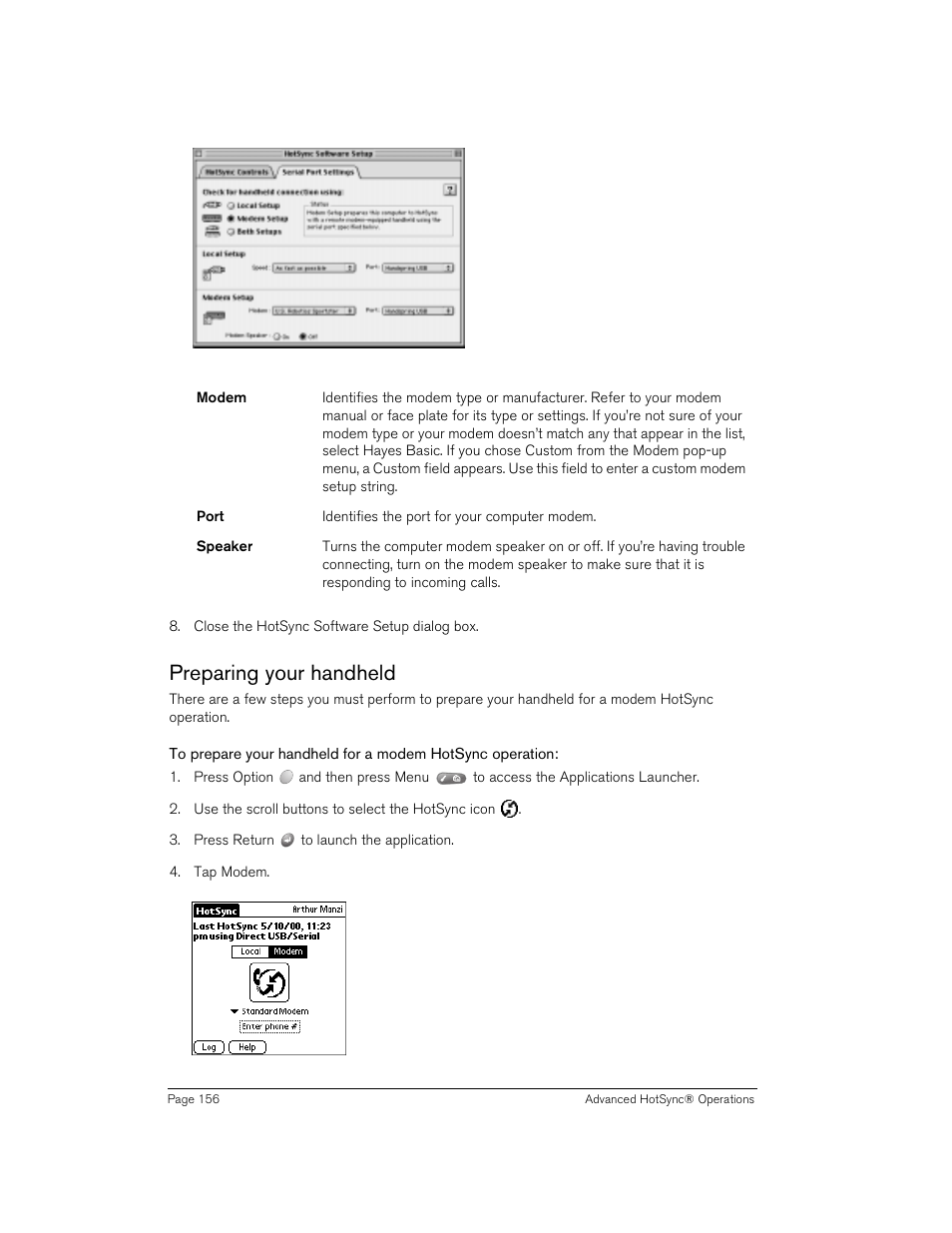 Preparing your handheld | Handspring 90 User Manual | Page 156 / 232