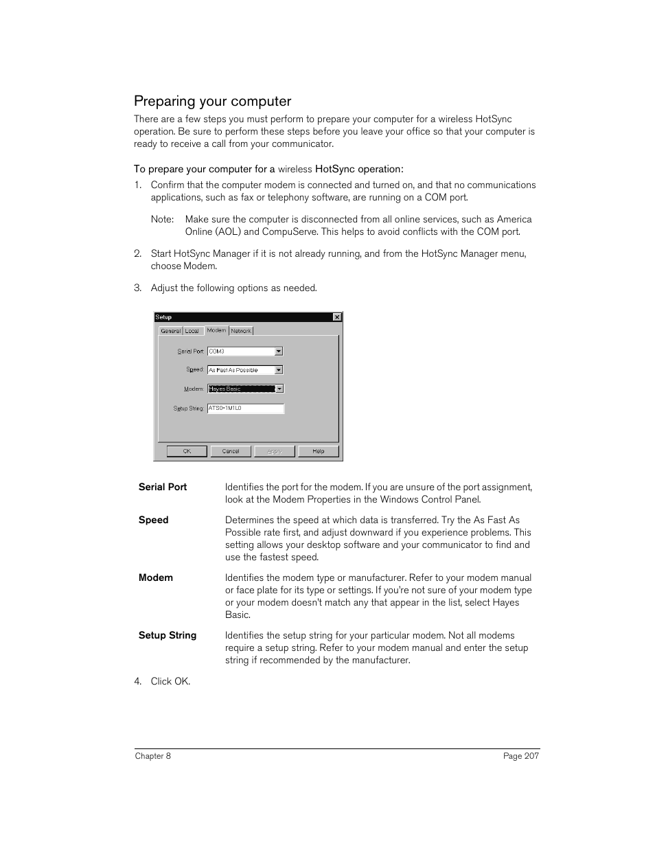 Preparing your computer | Handspring 270 User Manual | Page 207 / 257