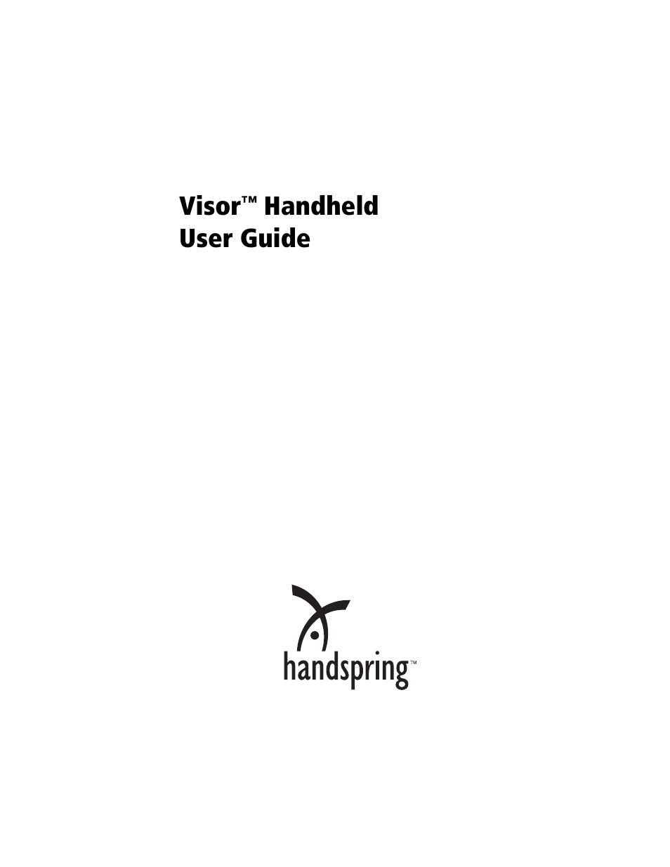 Handspring Visor Deluxe Handheld User Manual | 282 pages