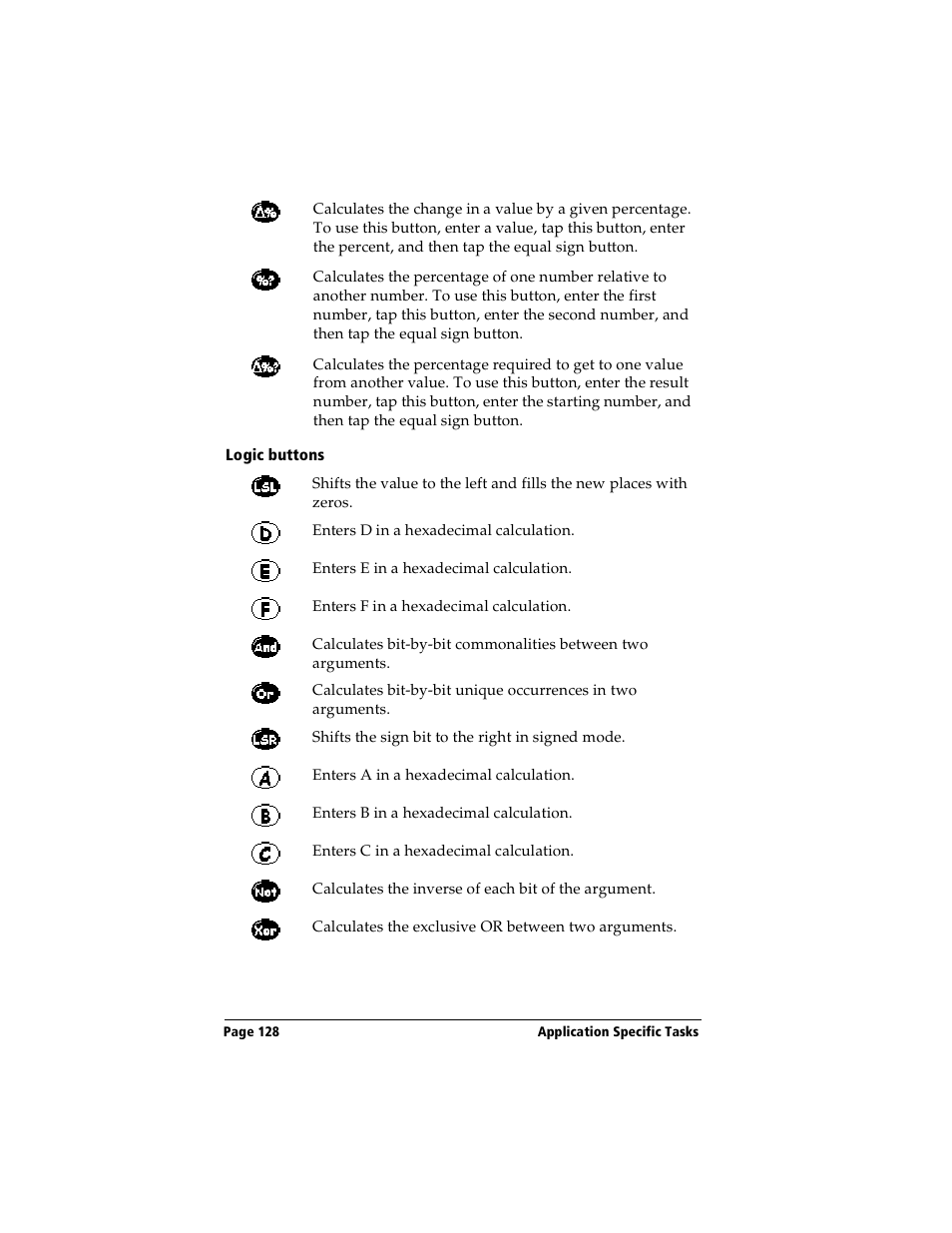 Logic buttons | Handspring Visor Deluxe Handheld User Manual | Page 136 / 282