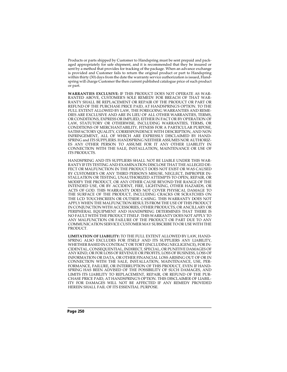 Handspring Visor Deluxe Handheld User Manual | Page 258 / 282