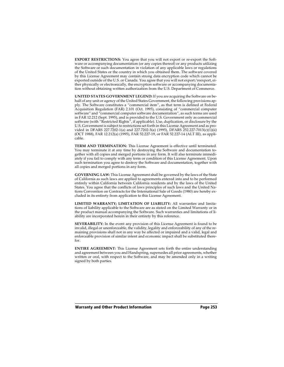 Handspring Visor Deluxe Handheld User Manual | Page 261 / 282