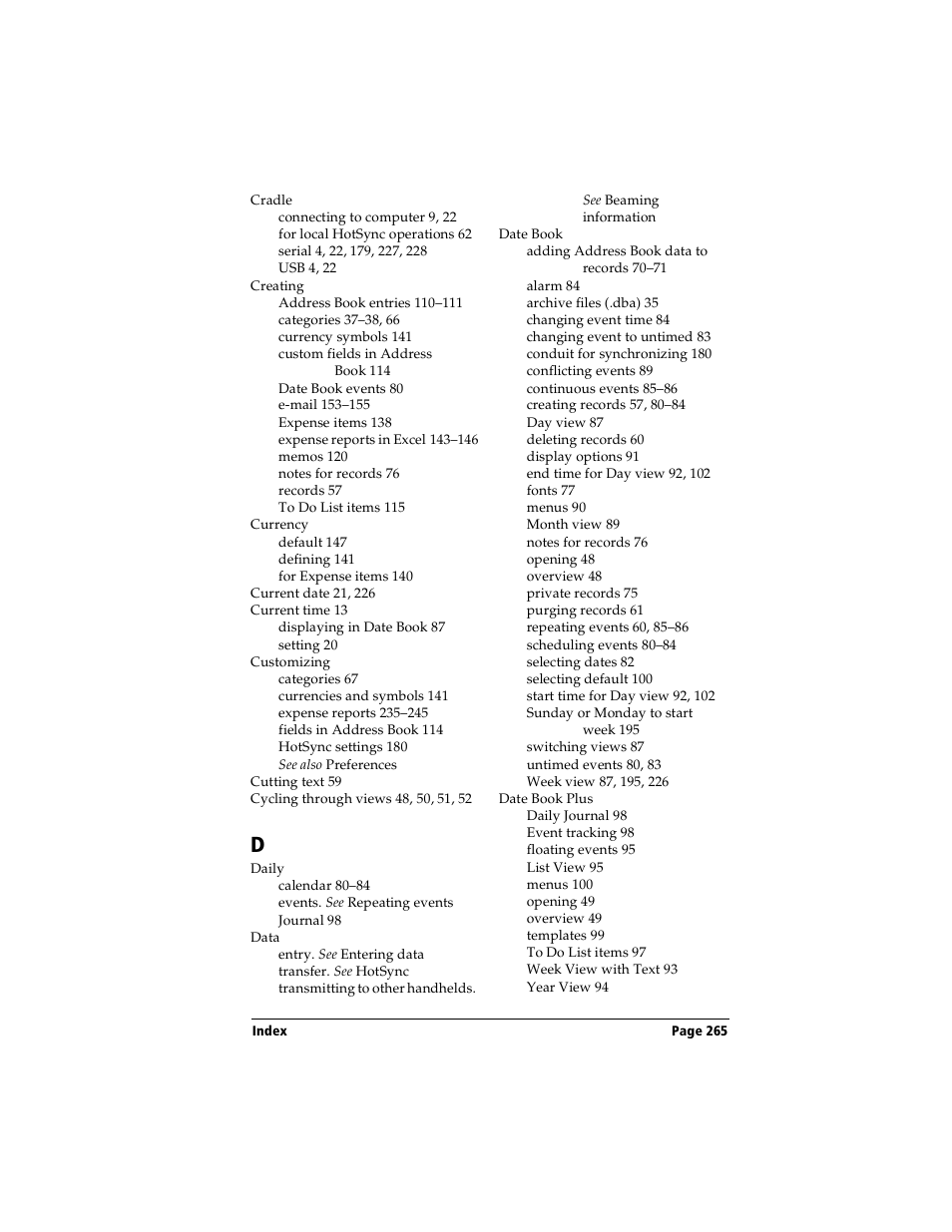 Handspring Visor Deluxe Handheld User Manual | Page 273 / 282