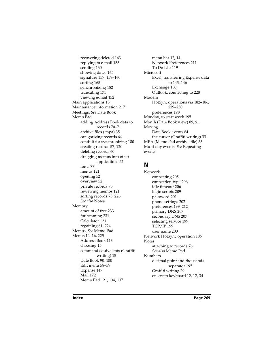 Handspring Visor Deluxe Handheld User Manual | Page 277 / 282