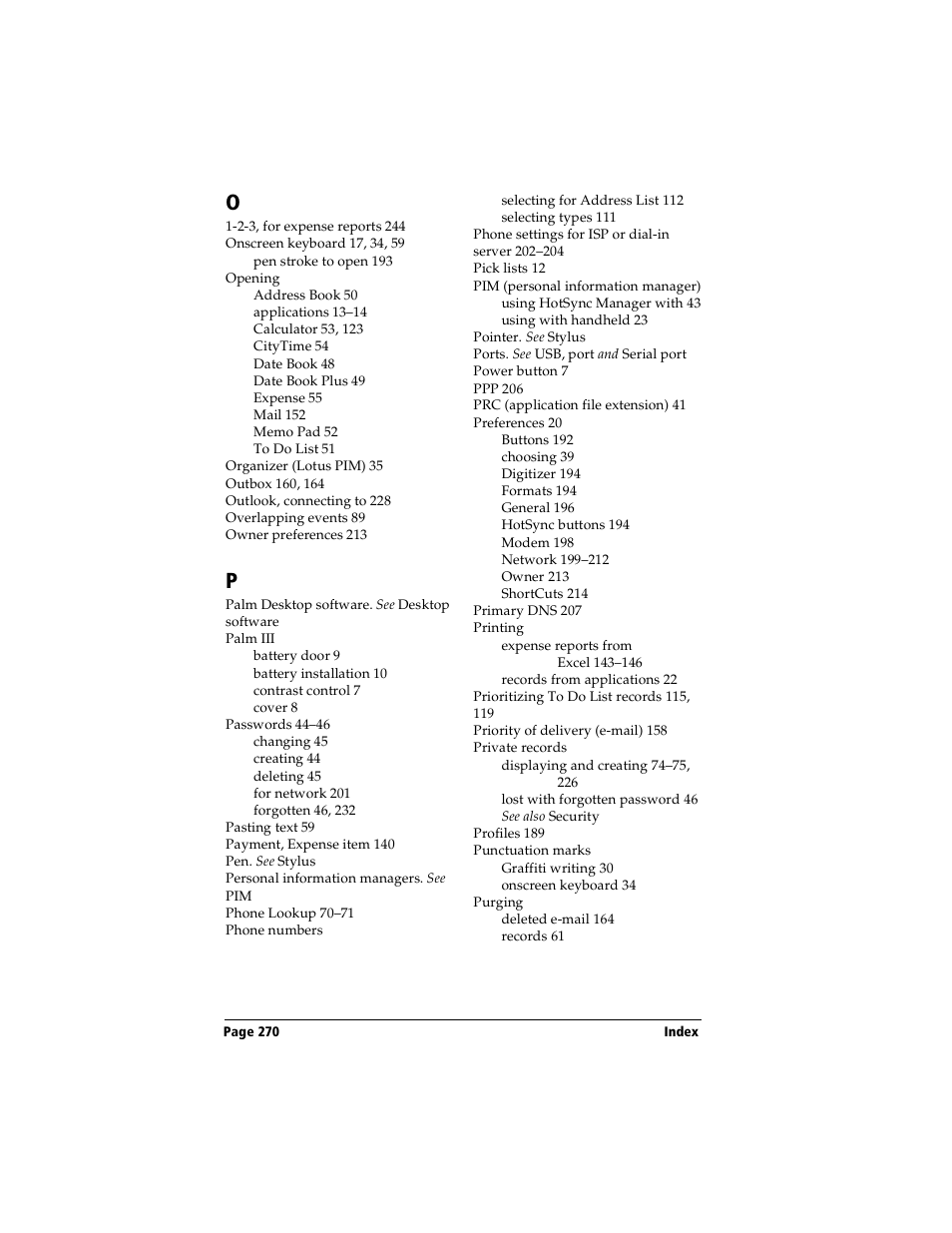 Handspring Visor Deluxe Handheld User Manual | Page 278 / 282
