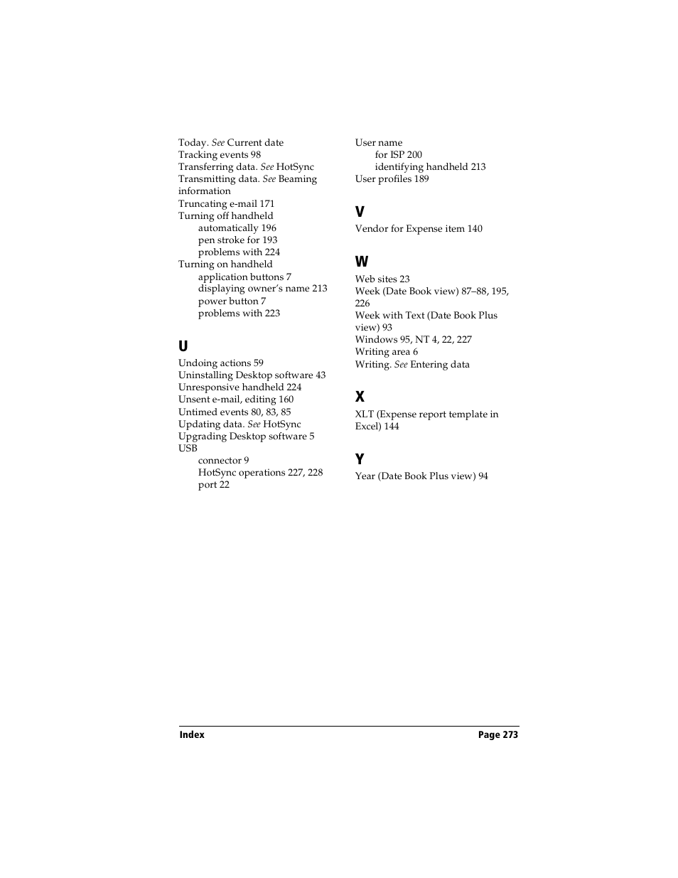 Handspring Visor Deluxe Handheld User Manual | Page 281 / 282