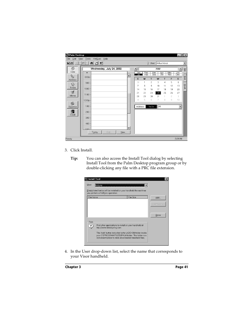 Handspring Visor Deluxe Handheld User Manual | Page 49 / 282