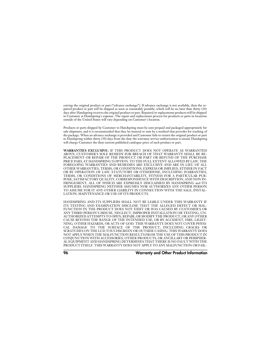 Handspring VisorPhone User Manual | Page 102 / 116