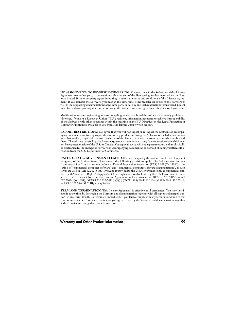 Handspring VisorPhone User Manual | Page 105 / 116