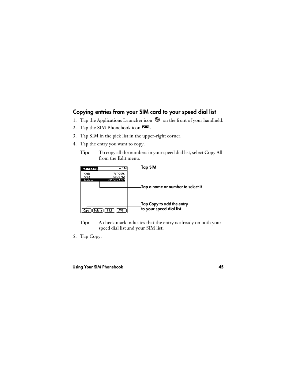 Handspring VisorPhone User Manual | Page 51 / 116