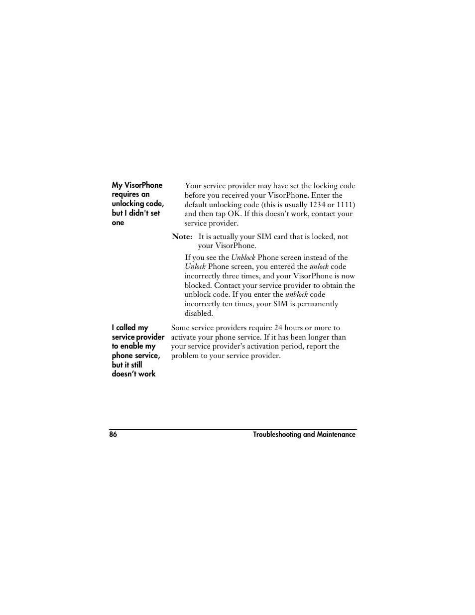 Handspring VisorPhone User Manual | Page 92 / 116