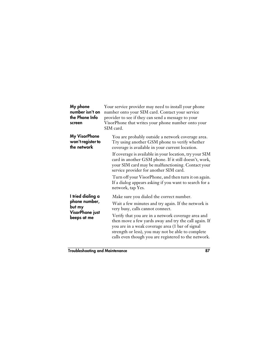 Handspring VisorPhone User Manual | Page 93 / 116