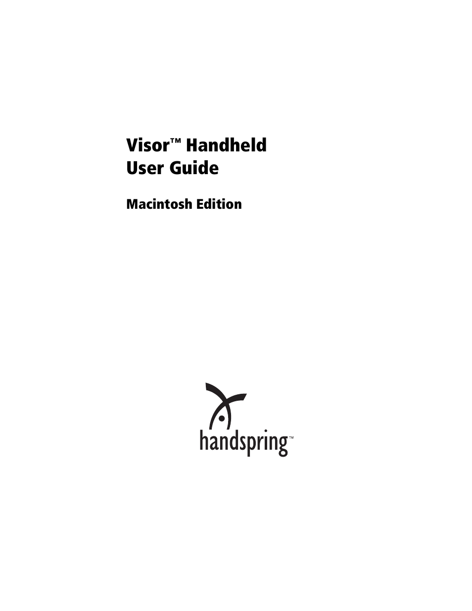 Handspring Visor User Manual | 263 pages