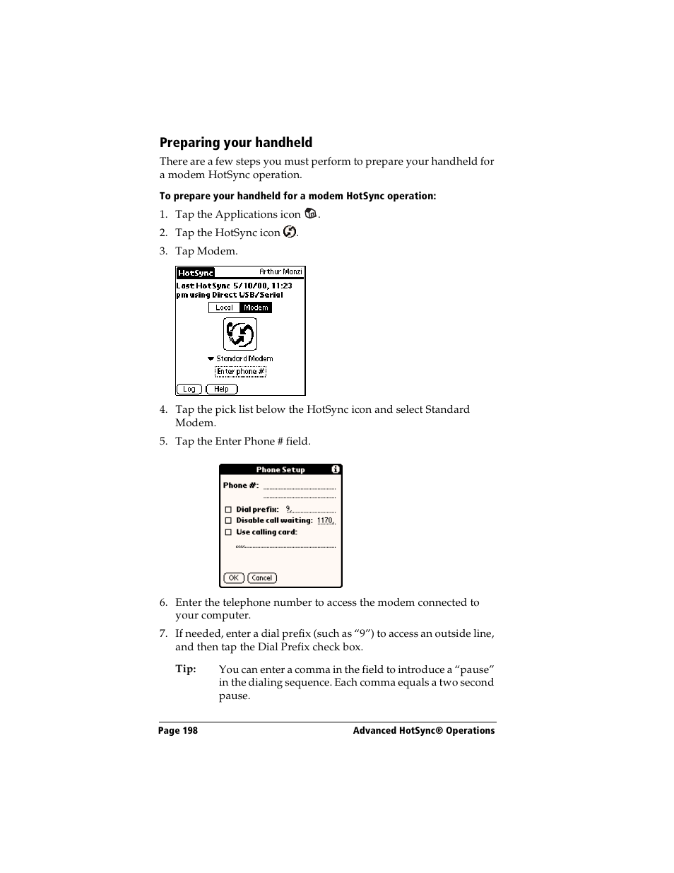 Preparing your handheld | Handspring Visor User Manual | Page 198 / 263