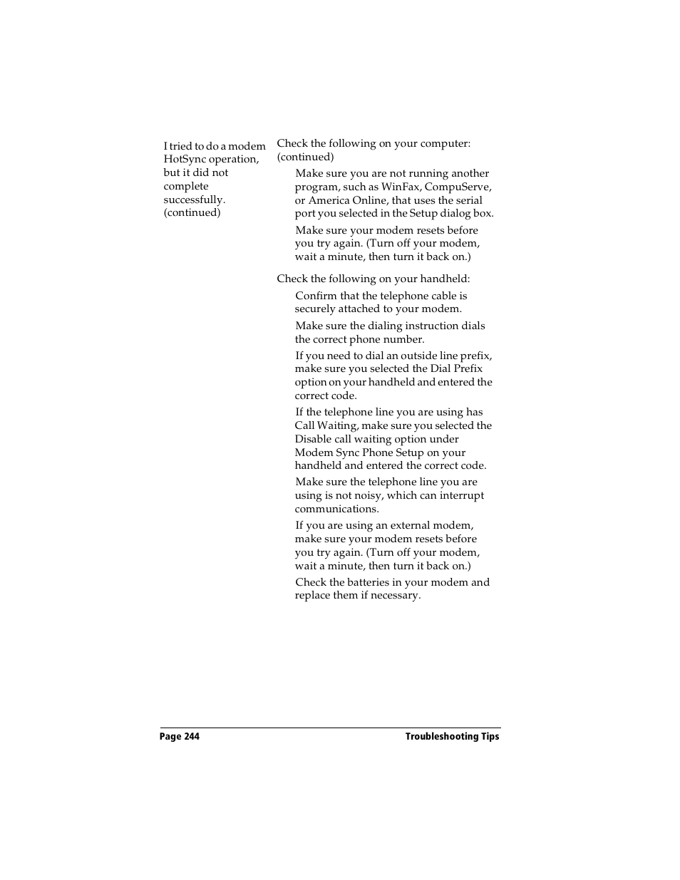Handspring Visor User Manual | Page 244 / 263