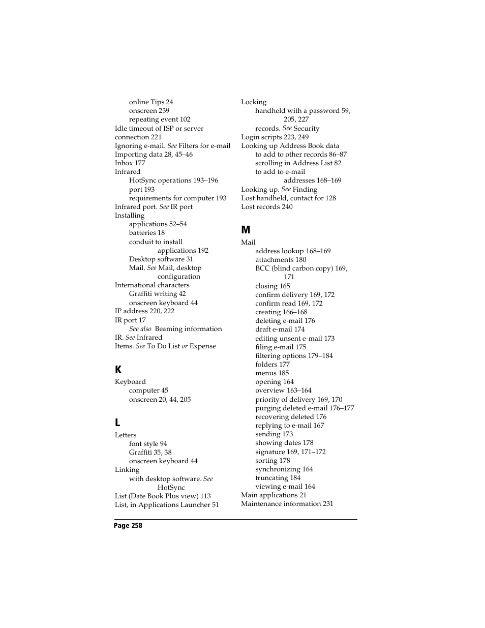 Handspring Visor User Manual | Page 258 / 263