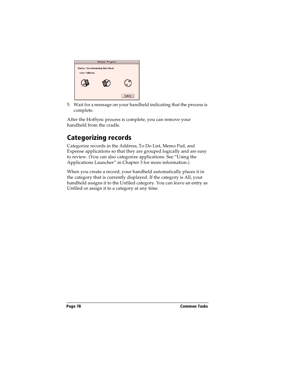 Categorizing records | Handspring Visor User Manual | Page 78 / 263