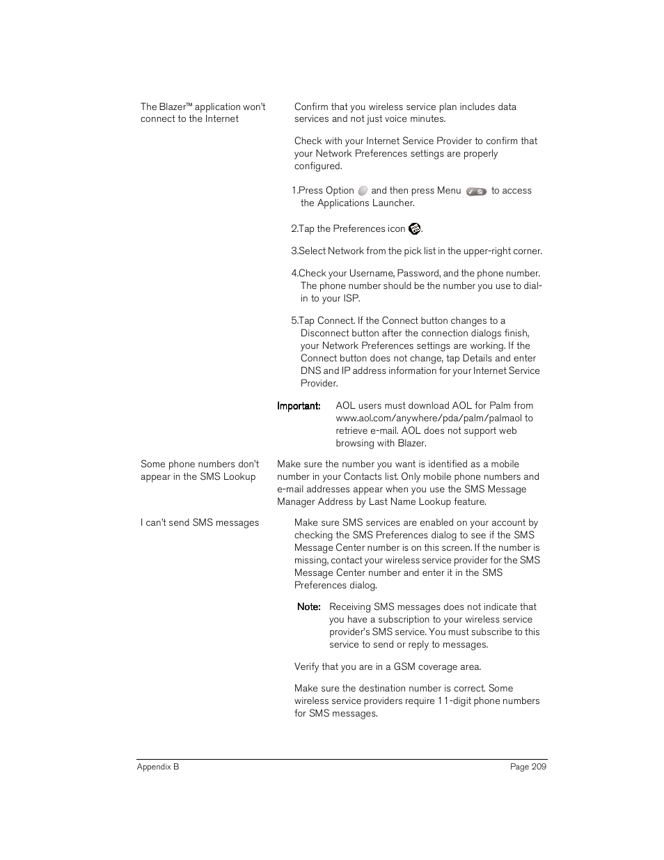 Handspring Treo 180 User Manual | Page 209 / 235