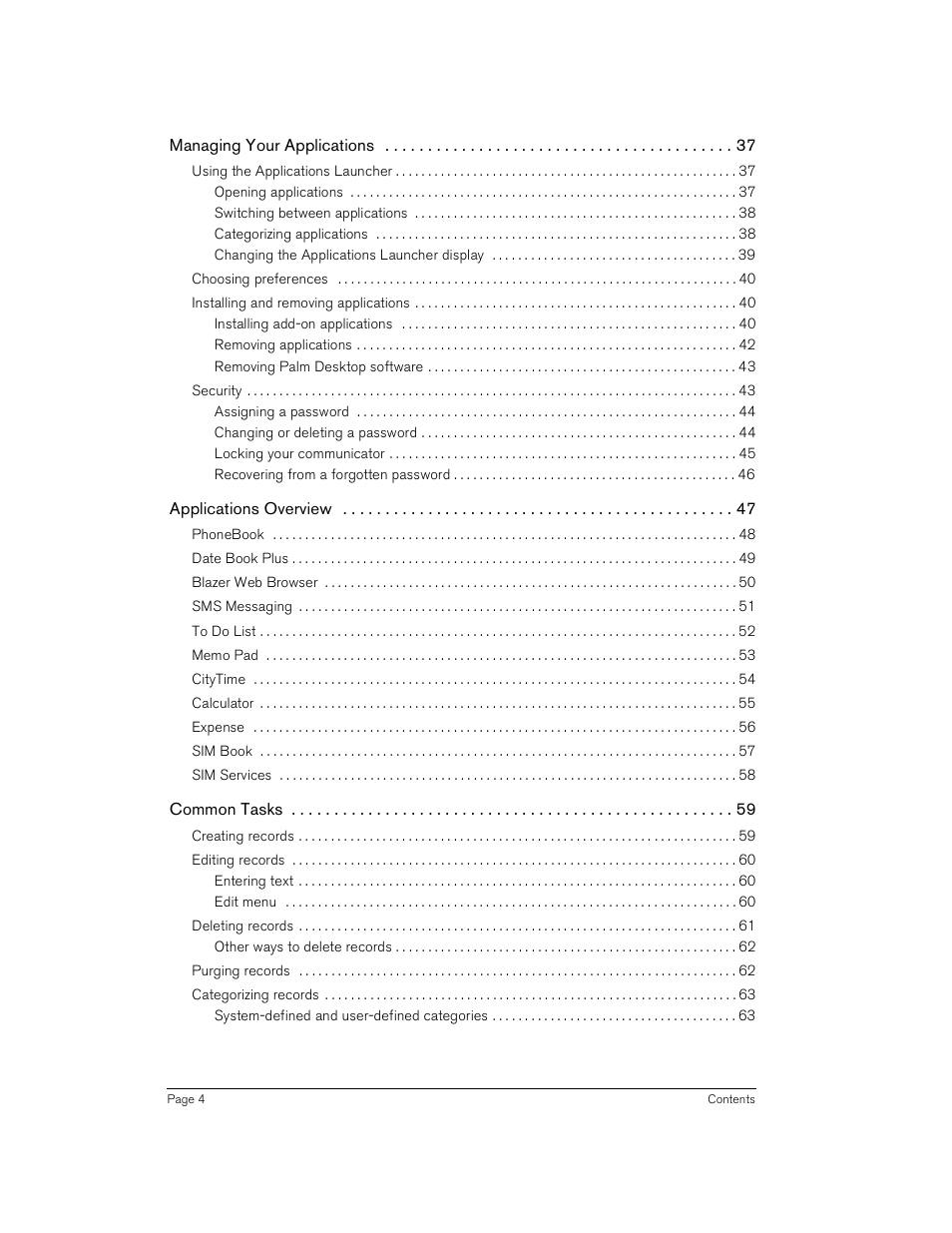 Handspring Treo 180 User Manual | Page 4 / 235