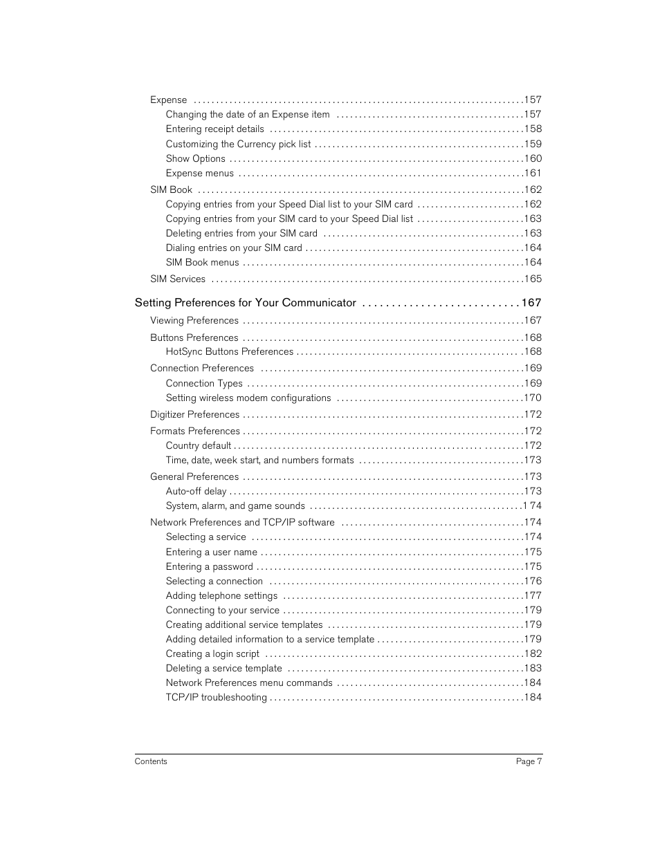 Handspring Treo 180 User Manual | Page 7 / 235