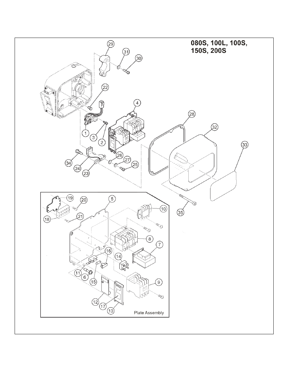 5 electric parts (single speed) | Harrington Hoists NER2 User Manual | Page 34 / 60