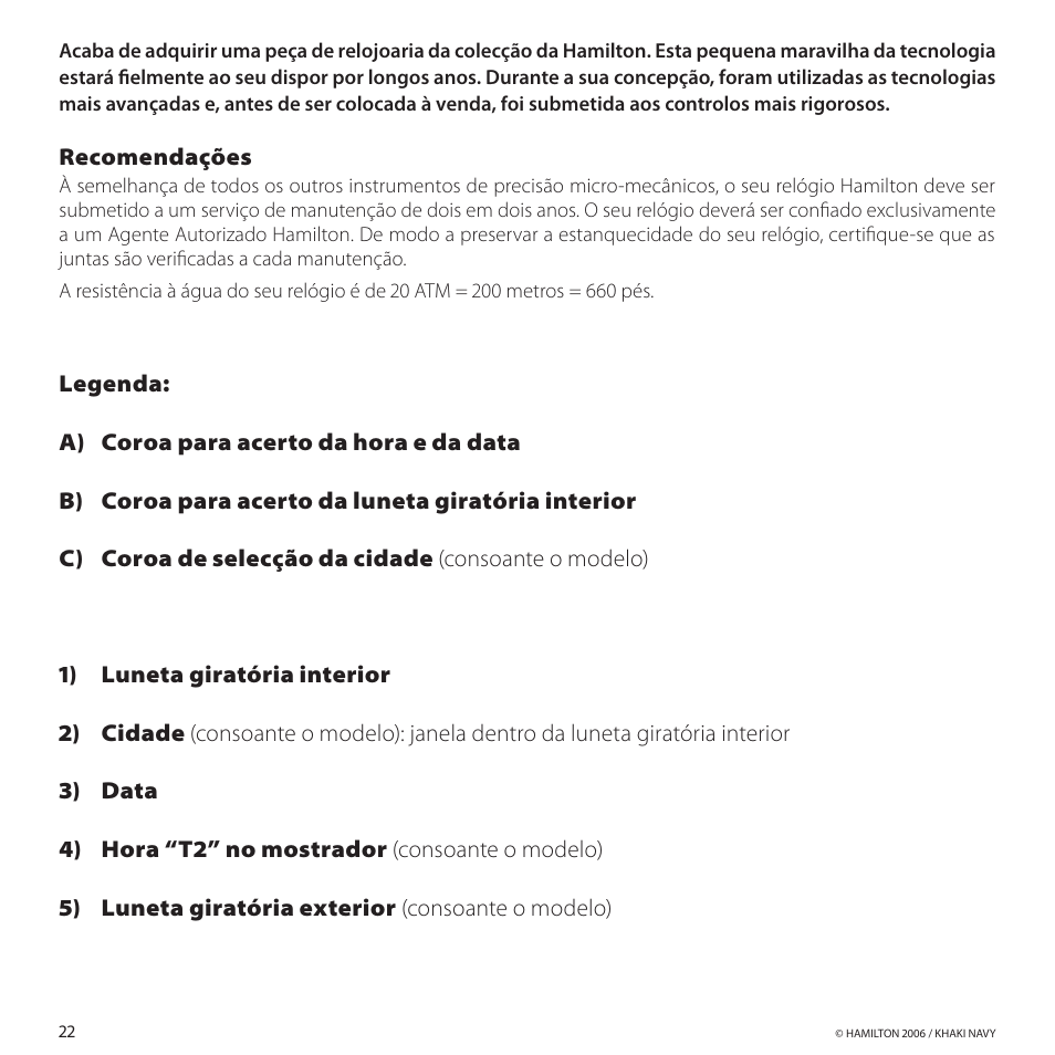 Hamilton Watch Khaki GMT 3 TZ User Manual | Page 26 / 74