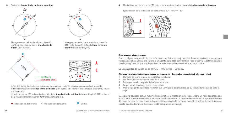 Hamilton Watch Khaki Navy Regatta Automatic User Manual | Page 18 / 47
