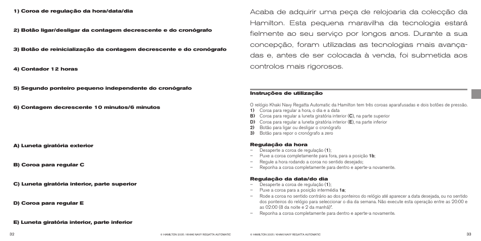 Hamilton Watch Khaki Navy Regatta Automatic User Manual | Page 19 / 47