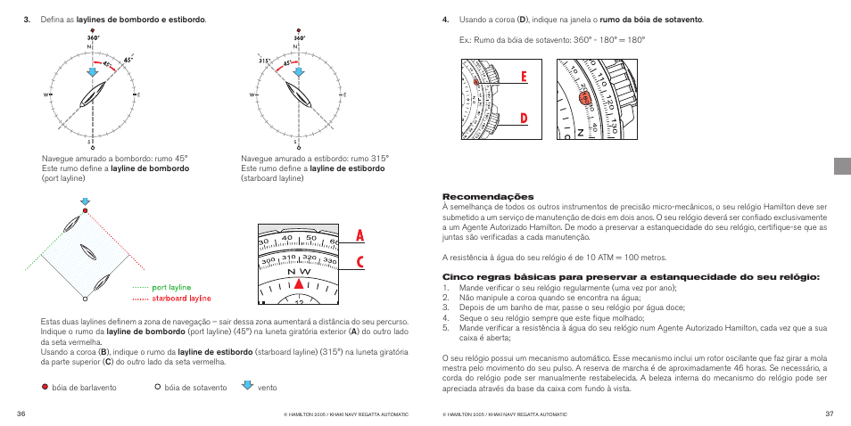 Hamilton Watch Khaki Navy Regatta Automatic User Manual | Page 21 / 47