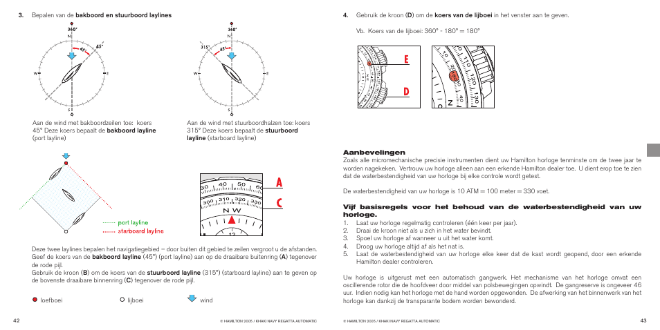 Hamilton Watch Khaki Navy Regatta Automatic User Manual | Page 24 / 47