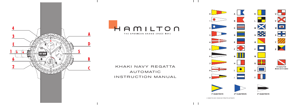 Hamilton Watch Khaki Navy Regatta Automatic User Manual | Page 46 / 47