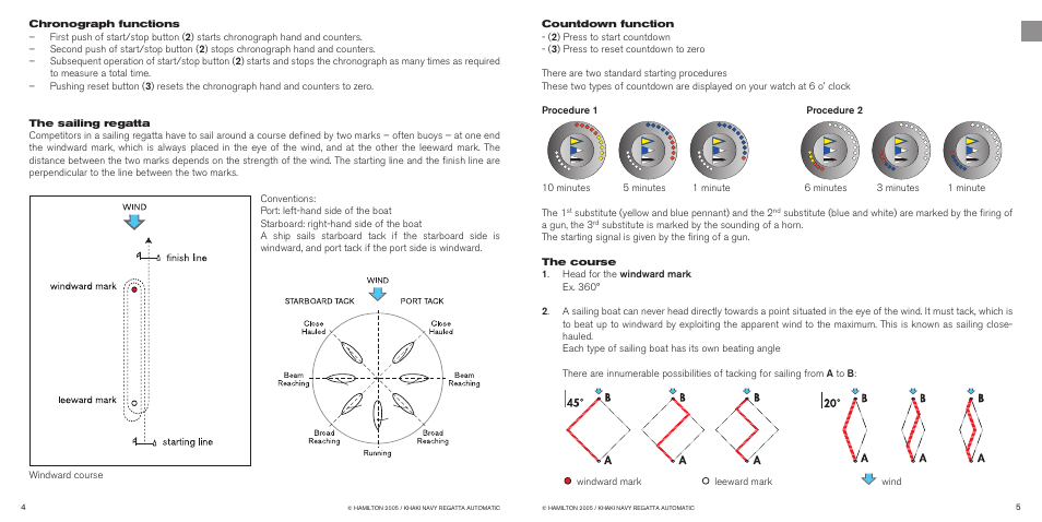 Hamilton Watch Khaki Navy Regatta Automatic User Manual | Page 5 / 47