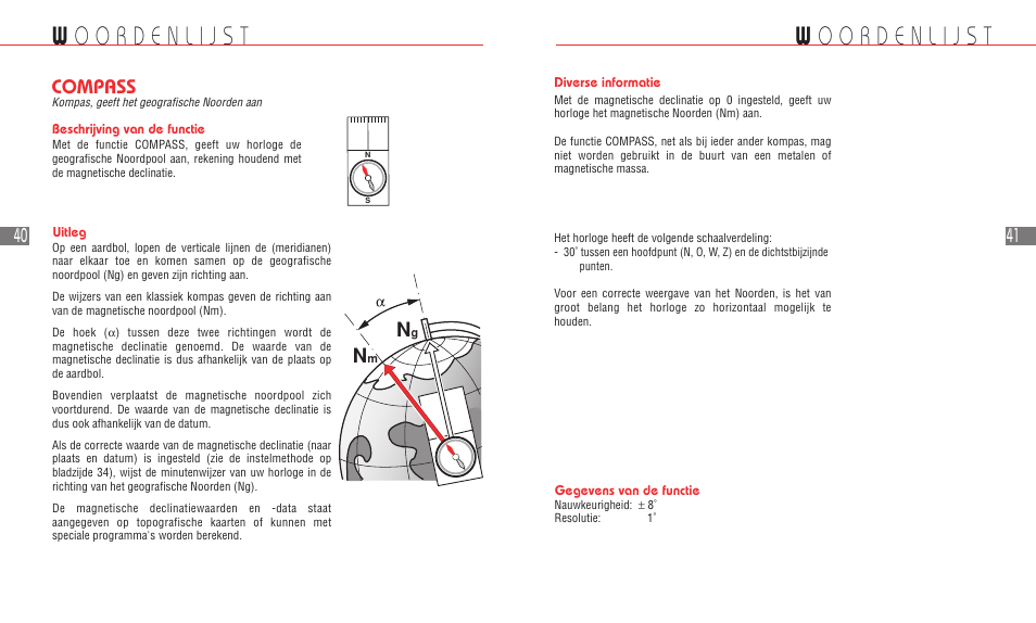41 n, Compass | Hamilton Watch Khaki Field Multi-Touch User Manual | Page 23 / 58