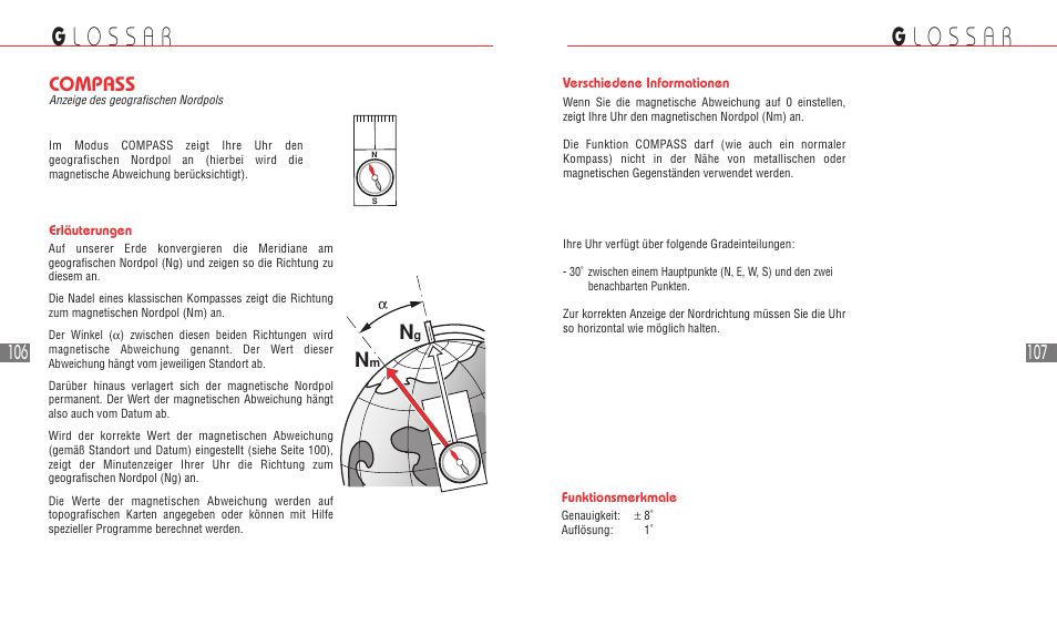 Compass | Hamilton Watch Khaki Field Multi-Touch User Manual | Page 56 / 58