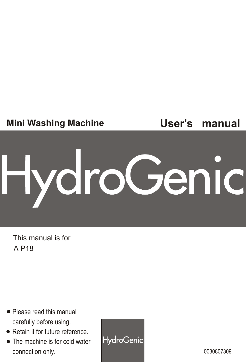 Hydro Systems A P18 User Manual | 12 pages