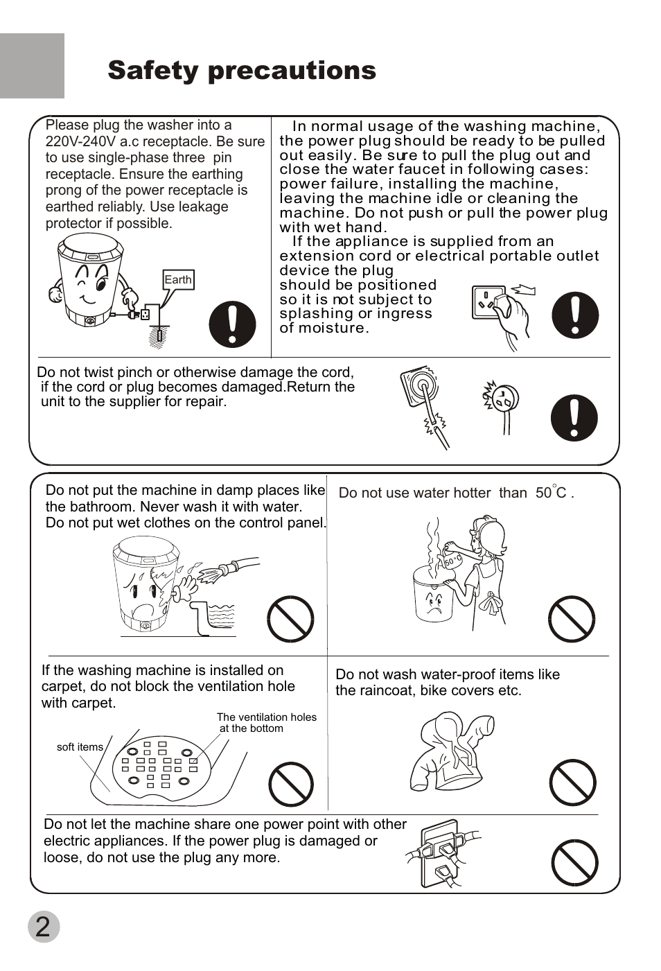 Safety precautions | Hydro Systems A P18 User Manual | Page 4 / 12