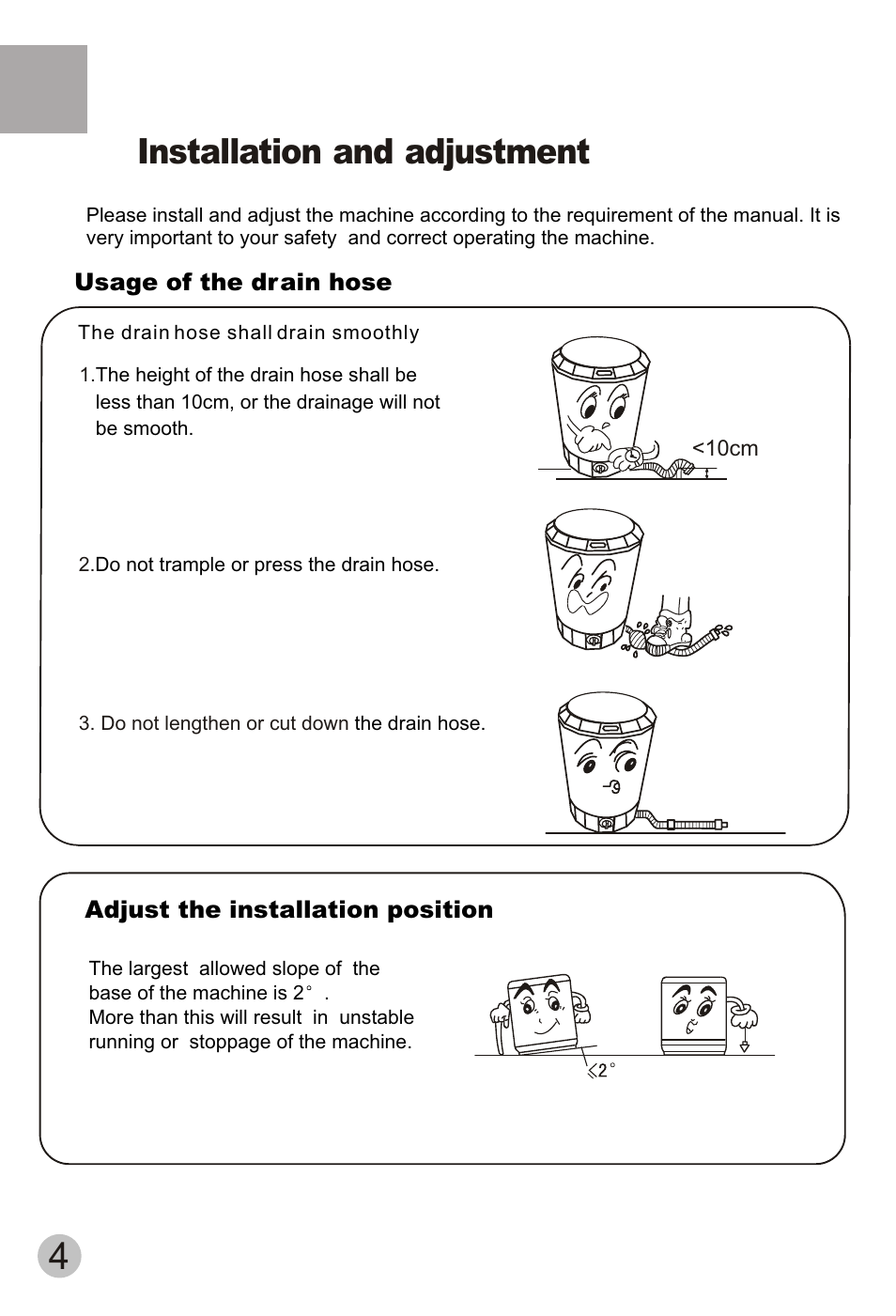 Installation and adjustment | Hydro Systems A P18 User Manual | Page 6 / 12