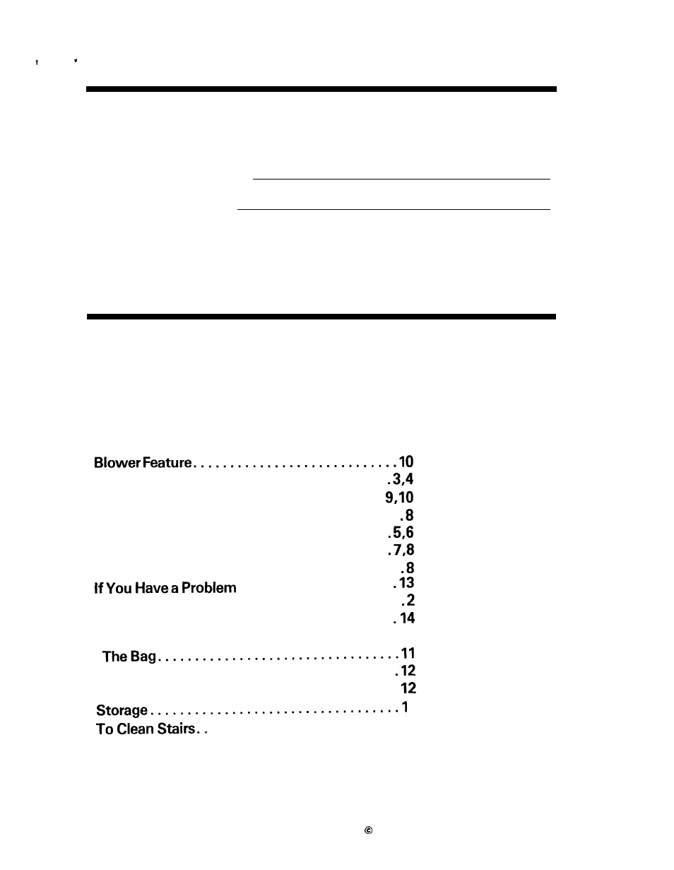 Fill in and retain, Save! index | Hoover S1055 User Manual | Page 2 / 15