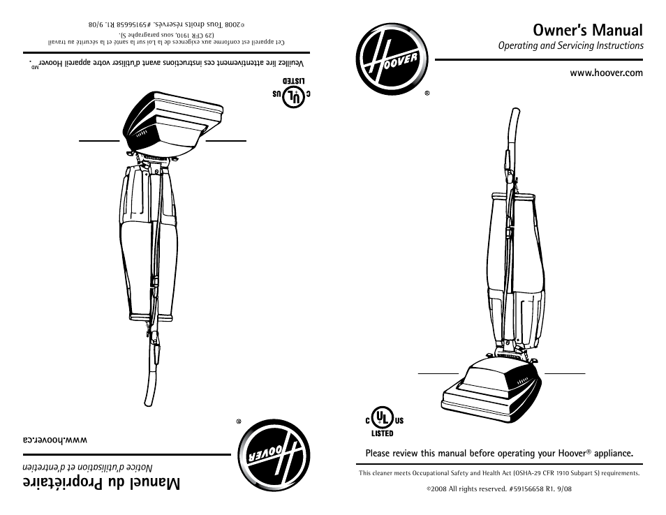 Hoover C1433010 User Manual | 12 pages