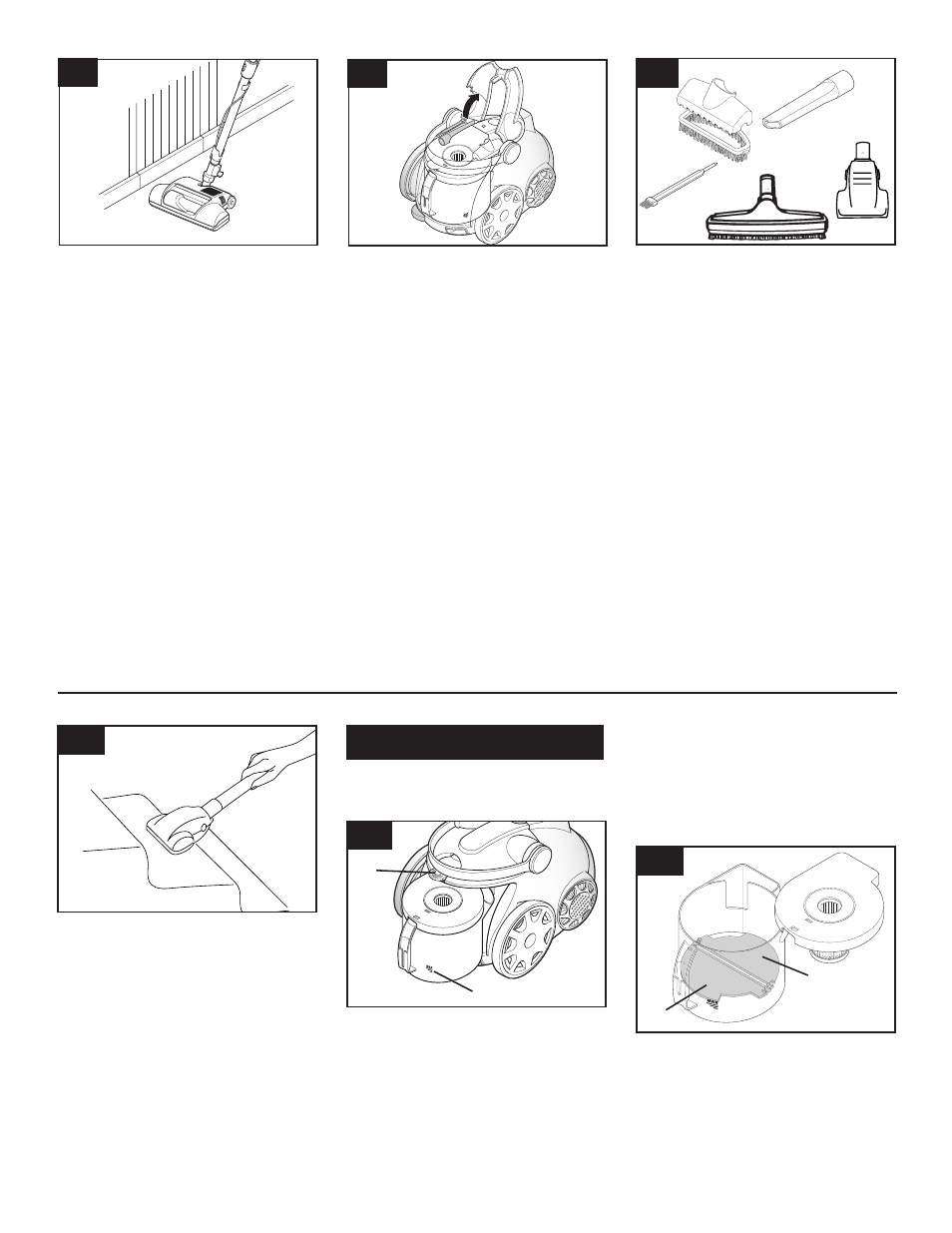 Maintenance, How to clean stairs, Cleaning tools | Dirt cup | Hoover WindTunnel Bagless Canister Cleaner with Powered Nozzle User Manual | Page 6 / 12