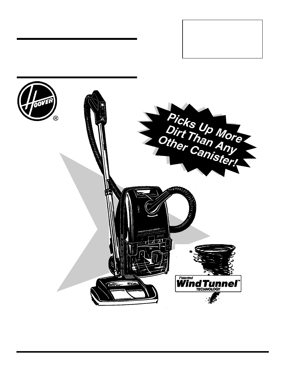 Hoover WindTunnel Wind Tunnel Canister Cleaner with Powered Nozzle User Manual | 12 pages